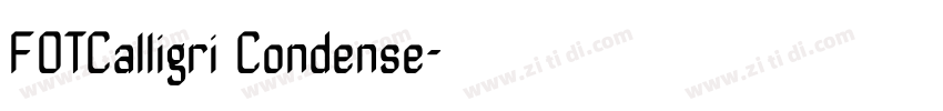 FOTCalligri Condense字体转换